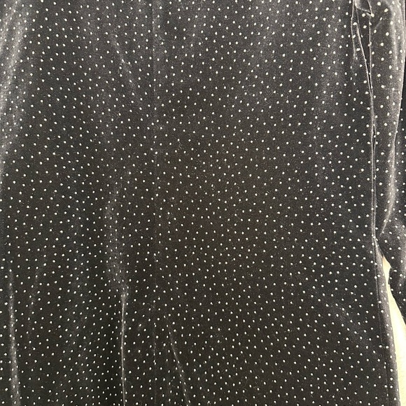 Theory Black Polkadot Mini Velvet Dress - Picture 8 of 8